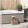 Badtunna Step Grey konstrotting och solid akacia vidaXL 50 x 50 x 50.5 cm – miniatyr 2