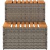 Badtunna Step Grey konstrotting och solid akacia vidaXL 50 x 50 x 50.5 cm – miniatyr 4