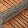 Badtunna Step Grey konstrotting och solid akacia vidaXL 50 x 50 x 50.5 cm – miniatyr 8