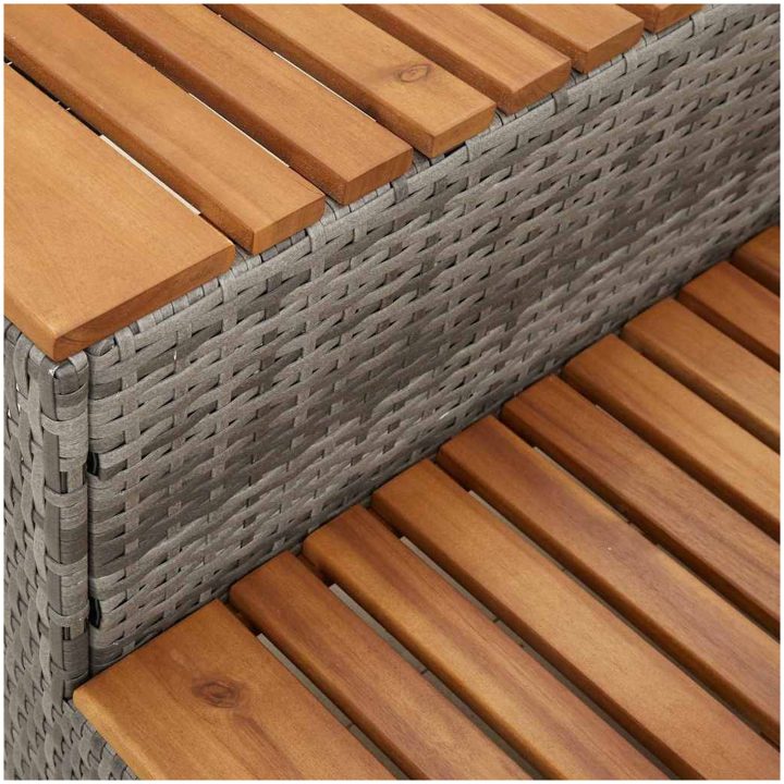 Badtunna Step Grey konstrotting och solid akacia vidaXL 50 x 50 x 50.5 cm – bild 8