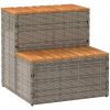 Badtunna Step Grey konstrotting och solid akacia vidaXL 50 x 50 x 50.5 cm – miniatyr 1