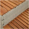 Badtunna Step ljusgrå konstrotting och solid akacia vidaXL 100 x 50 x 50.5 cm – miniatyr 8