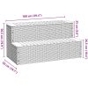 Badtunna Step ljusgrå konstrotting och solid akacia vidaXL 100 x 50 x 50.5 cm – miniatyr 9