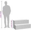 Badtunna Step ljusgrå konstrotting och solid akacia vidaXL 100 x 50 x 50.5 cm – miniatyr 10