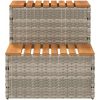 Badtunna Step ljusgrå konstrotting solid akacia vidaXL 50 x 50 x 50.5 cm – miniatyr 4