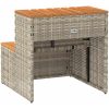Badtunna Step ljusgrå konstrotting solid akacia vidaXL 50 x 50 x 50.5 cm – miniatyr 6