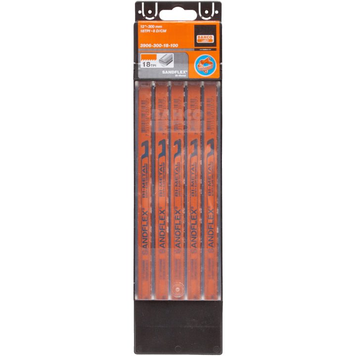 Bågfilsblad BIM 3-Pack BAHCO 300 mm/18-24-32 Tänder – bild 2