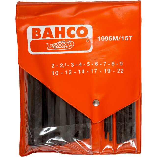 Insexnyckelsats Metrisk 2–22 mm 15 delar BAHCO Svartoxiderad