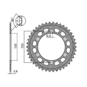 Bakdrev 420 Alu 7075 SUNSTAR