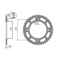 Bakdrev 420 Alu 7075 SUNSTAR