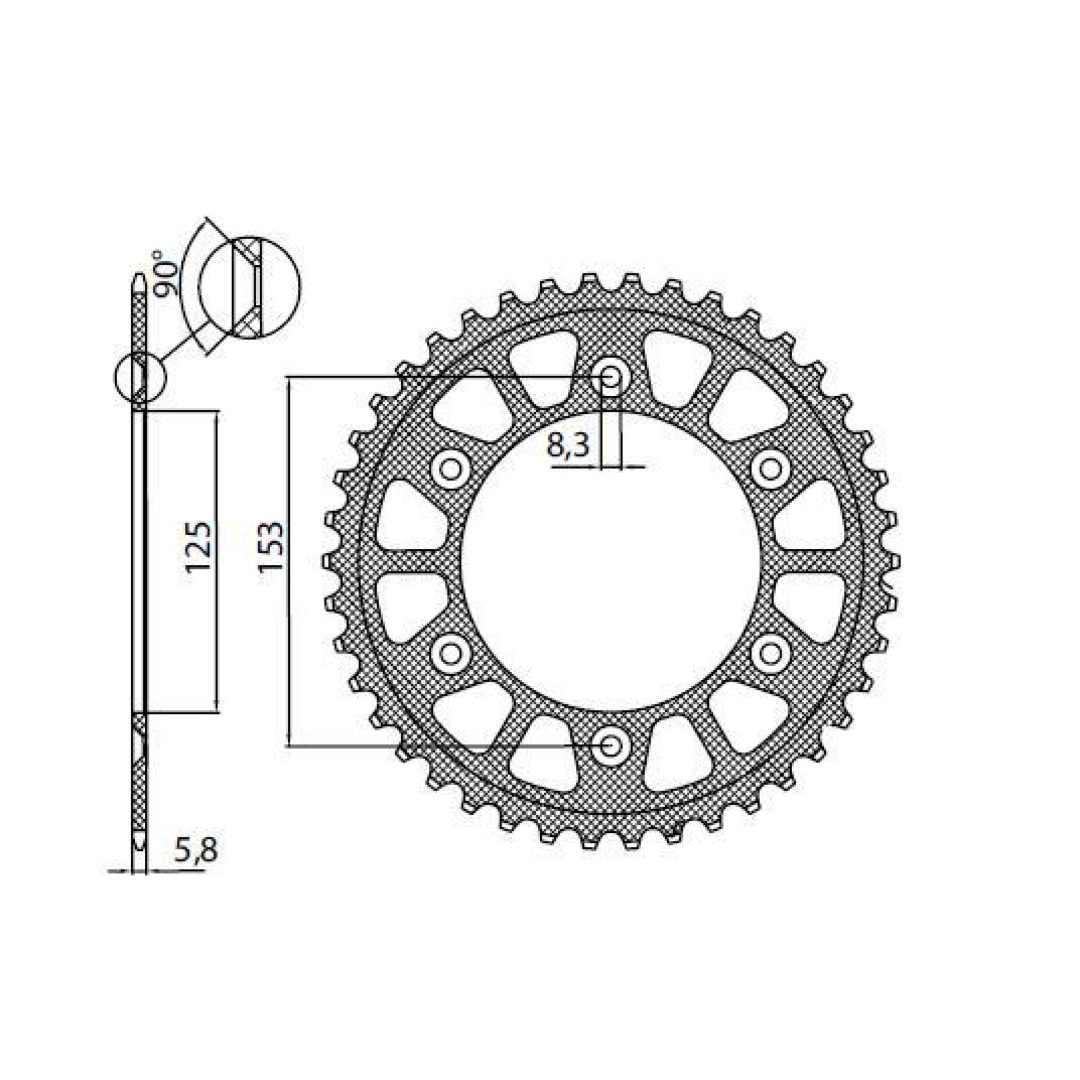 Bakdrev 420 Alu 7075 SUNSTAR 53