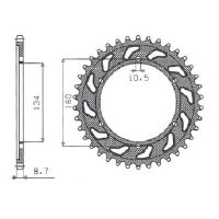 Bakdrev 428 Alu 7075 SUNSTAR