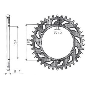 Bakdrev 428 Alu 7075 SUNSTAR