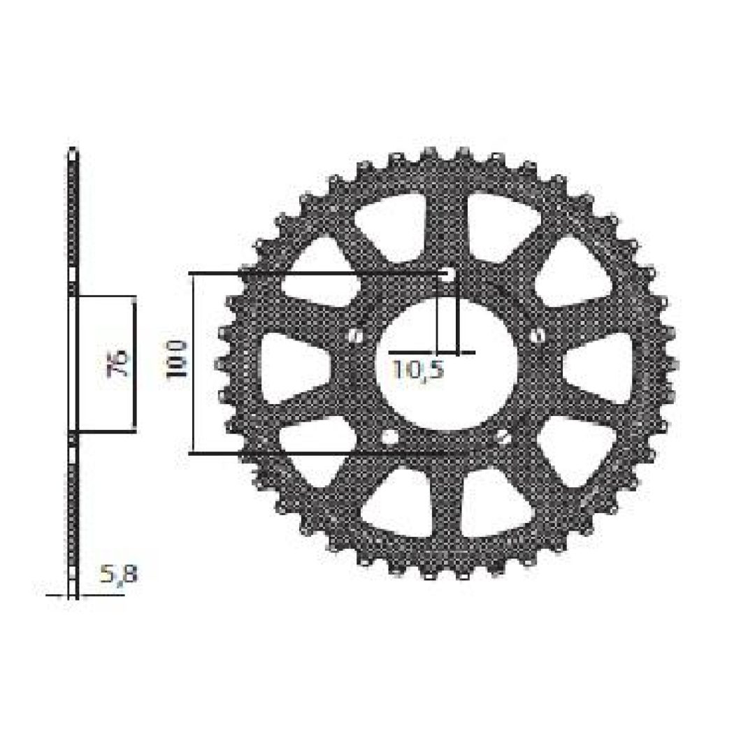 Bakdrev 428 Alu 7075 SUNSTAR Kedjehjul