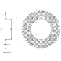 Bakdrev 428 Alu 7075 SUNSTAR