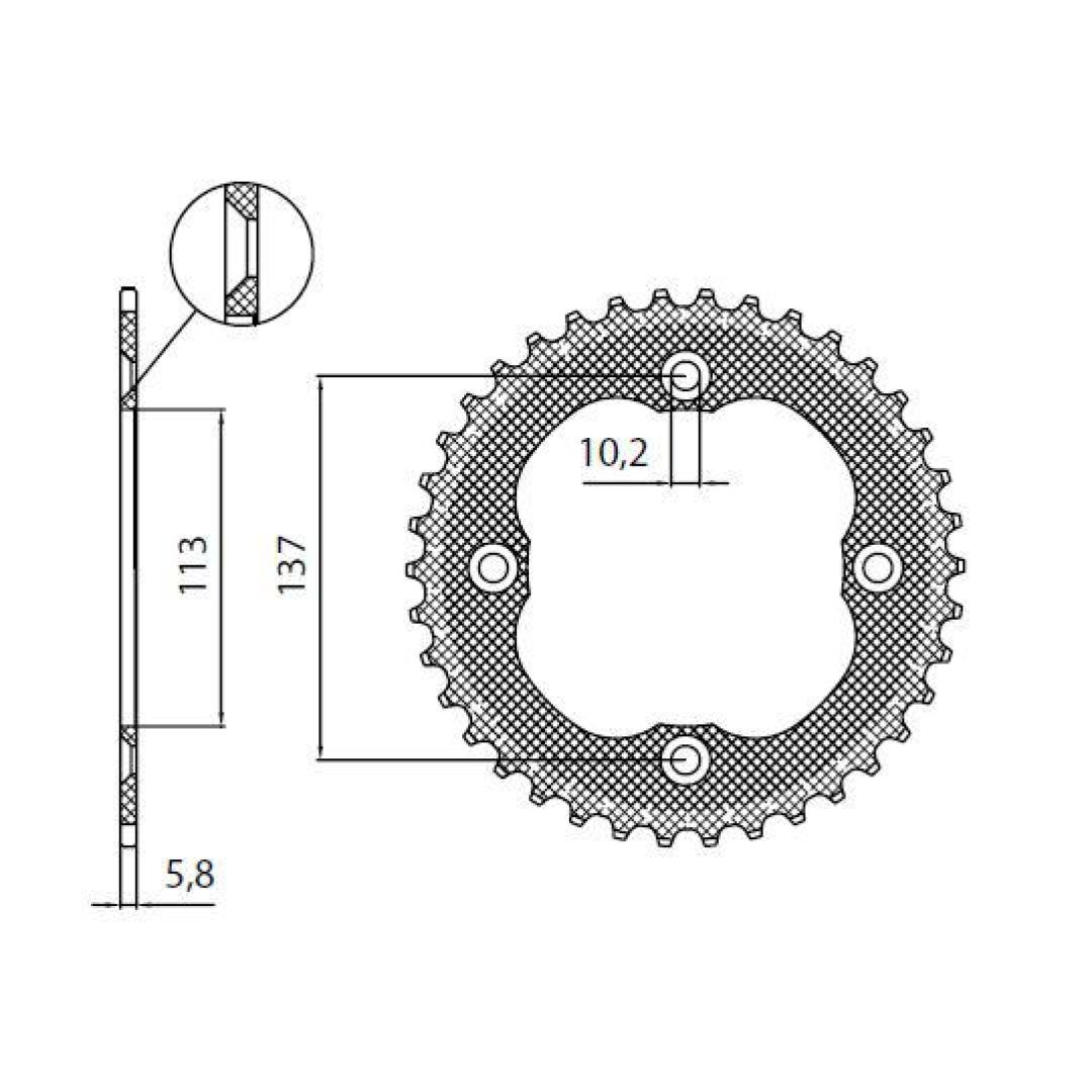Bakdrev 520 Alu 7075 SUNSTAR 37