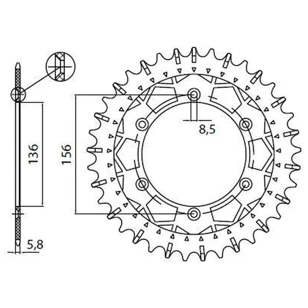 Bakdrev 520 Works-Z Stål SUNSTAR 48 – bild 2
