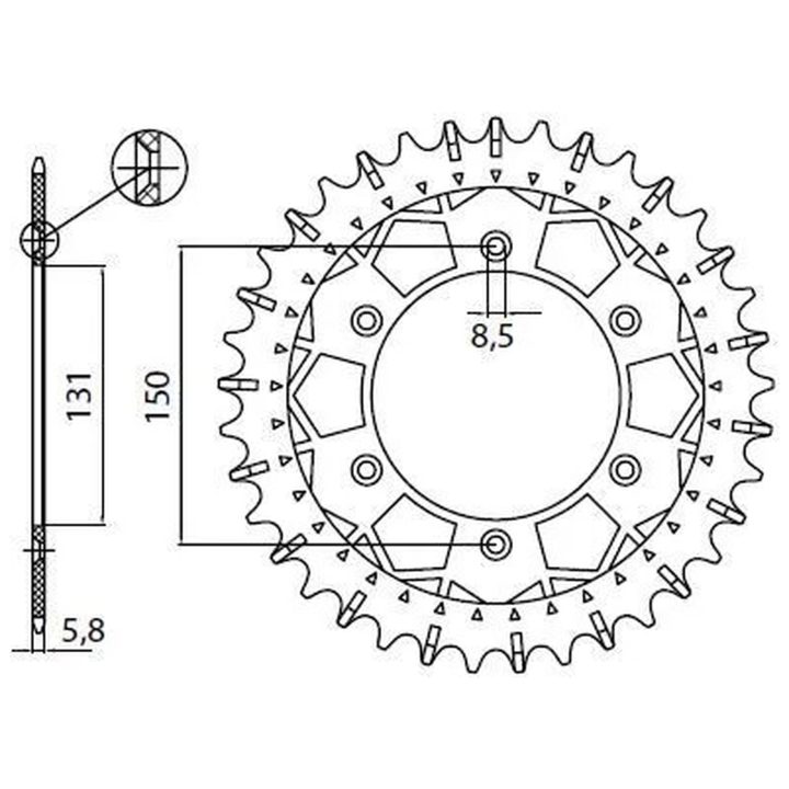 Bakdrev 520 Works-Z Stål SUNSTAR 49 – bild 2