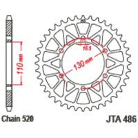 Bakdrev Aluminium Lättviktig Svart JT SPROCKETS