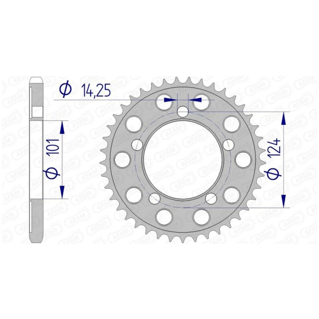 Bakdrev Aluminium Ultra-Light Afam 38/525