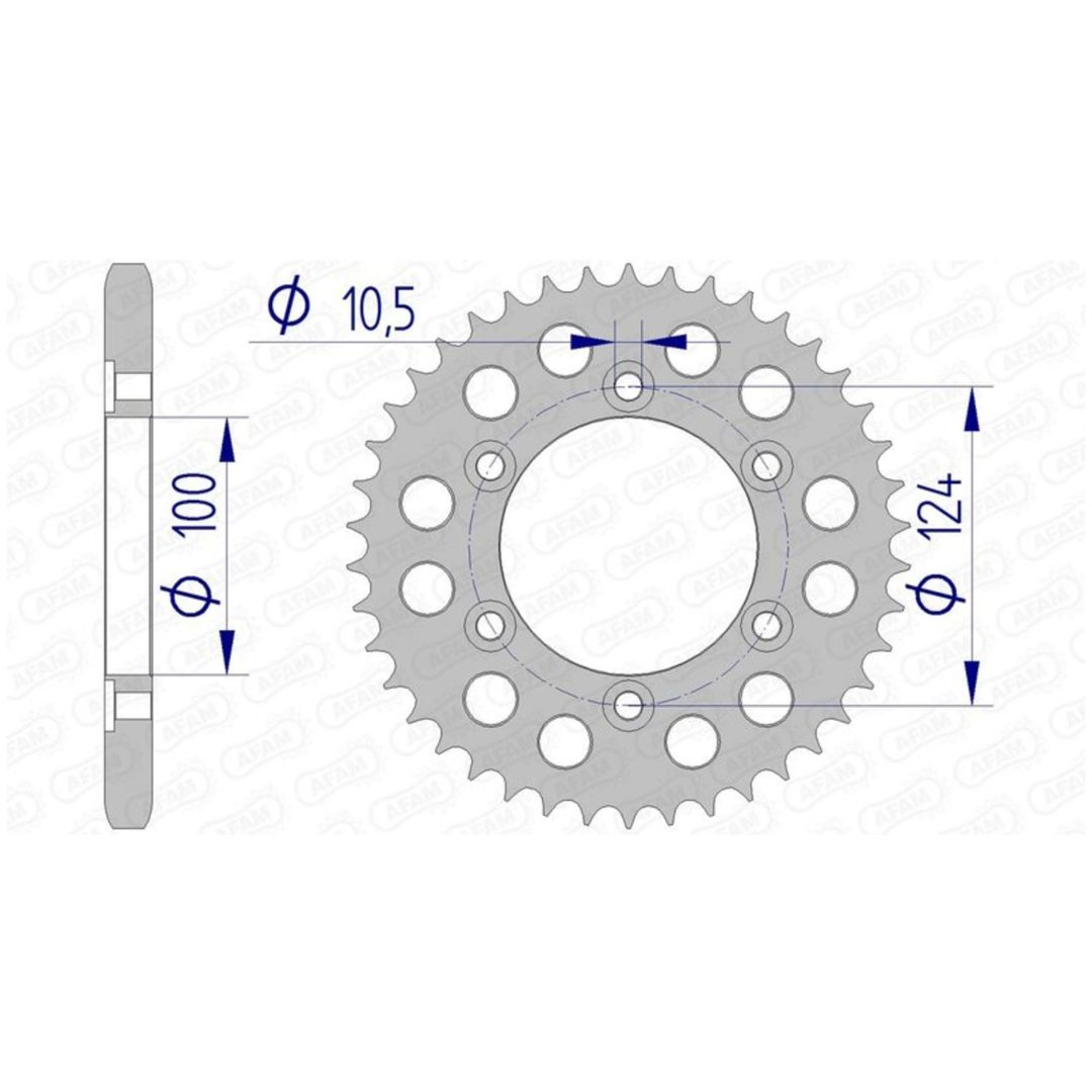 Bakdrev Aluminium Ultra-Light Afam 38/525