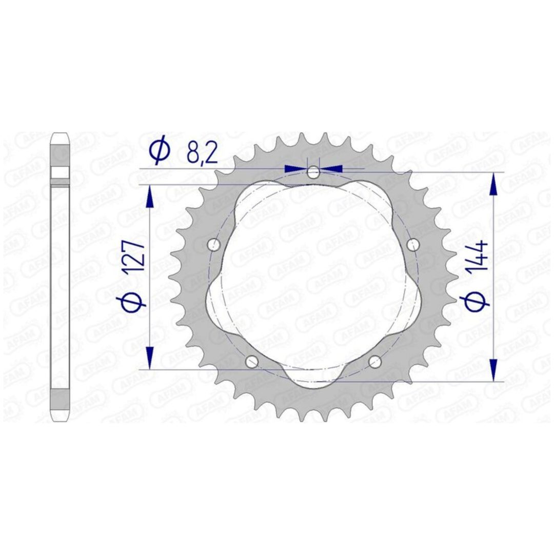 Bakdrev Aluminium Ultra-Light Afam 39/520