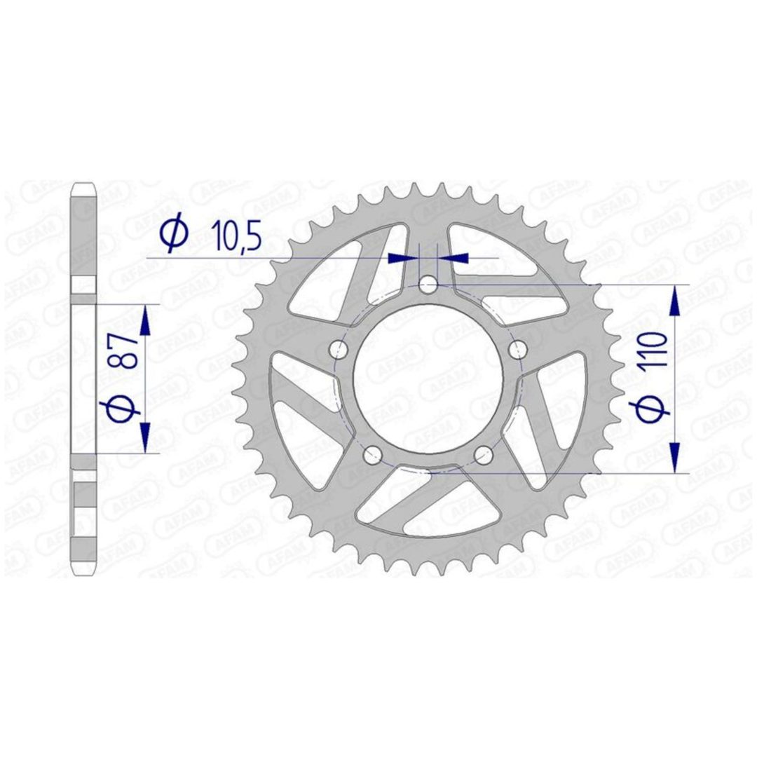 Bakdrev Aluminium Ultra-Light Afam 39/520