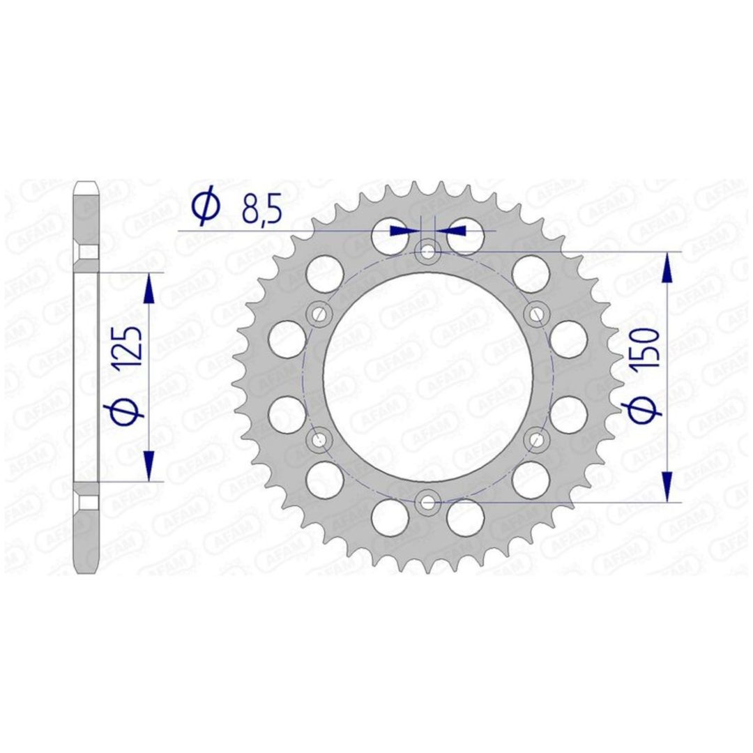 Bakdrev Aluminium Ultra-Light Afam 40/520