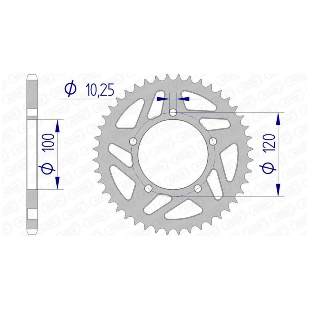 Bakdrev Aluminium Ultra-Light Afam 40/520