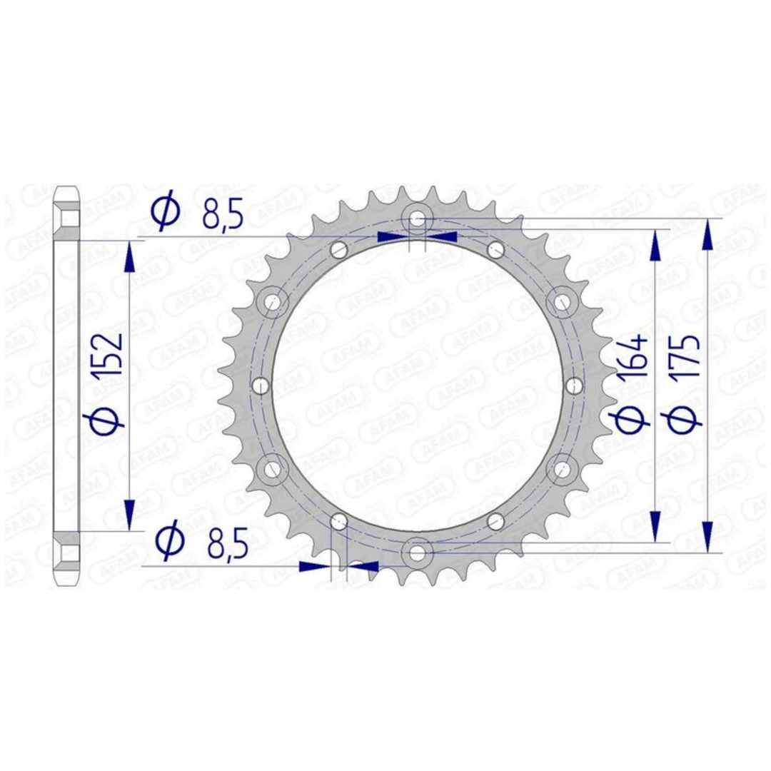 Bakdrev Aluminium Ultra-Light Afam 40/520
