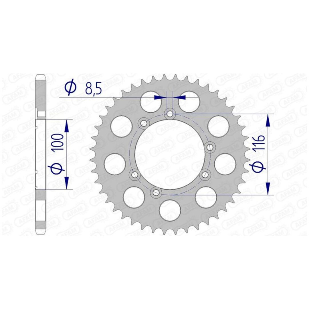 Bakdrev Aluminium Ultra-Light Afam 41/520