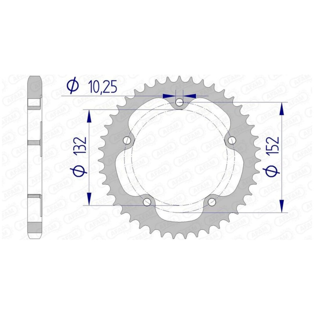 Bakdrev Aluminium Ultra-Light Afam 43/525