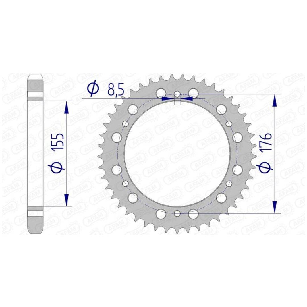Bakdrev Aluminium Ultra-Light Afam 45/530