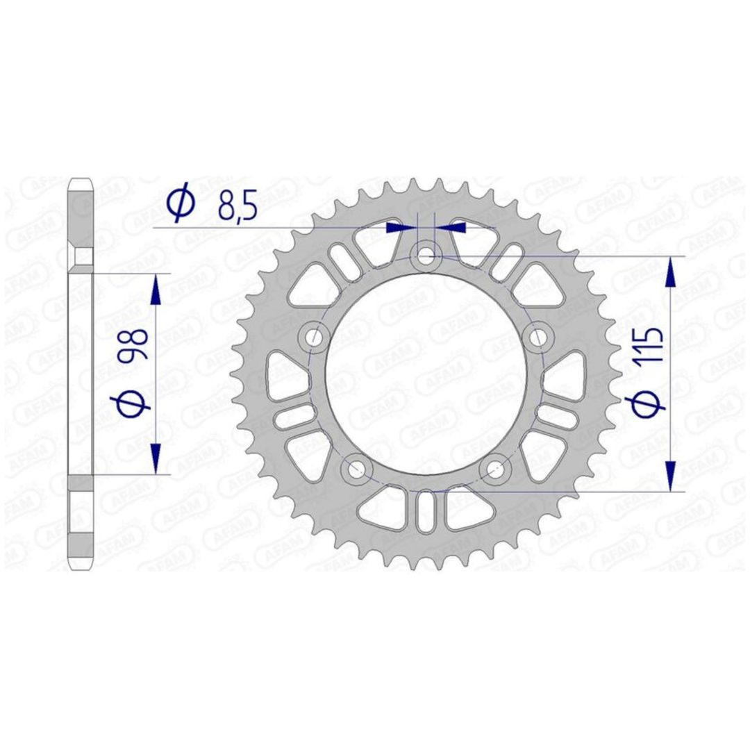 Bakdrev Aluminium Ultra-Light Afam 46/420