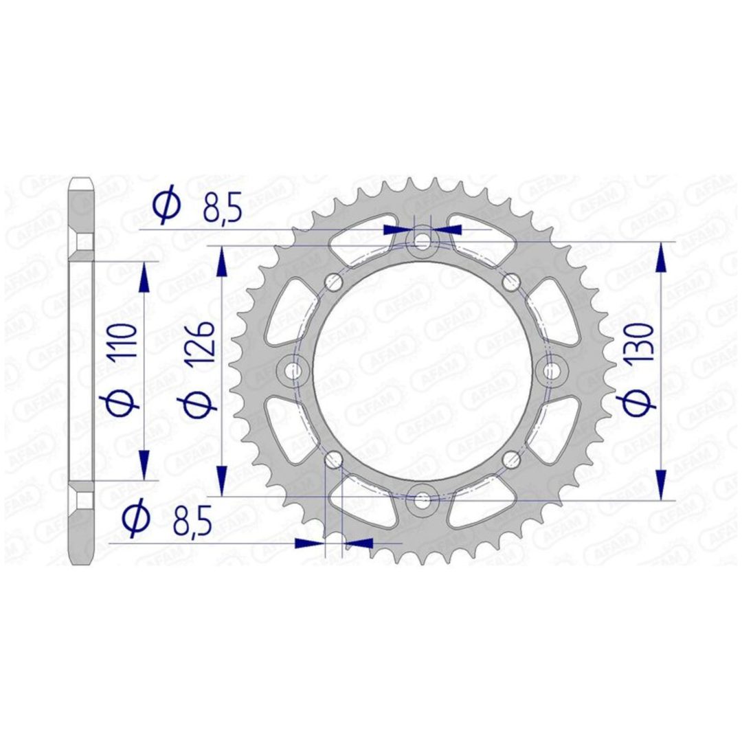 Bakdrev Aluminium Ultra-Light Afam 46/420