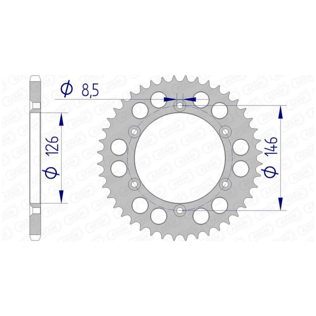 Bakdrev Aluminium Ultra-Light Afam 46/520