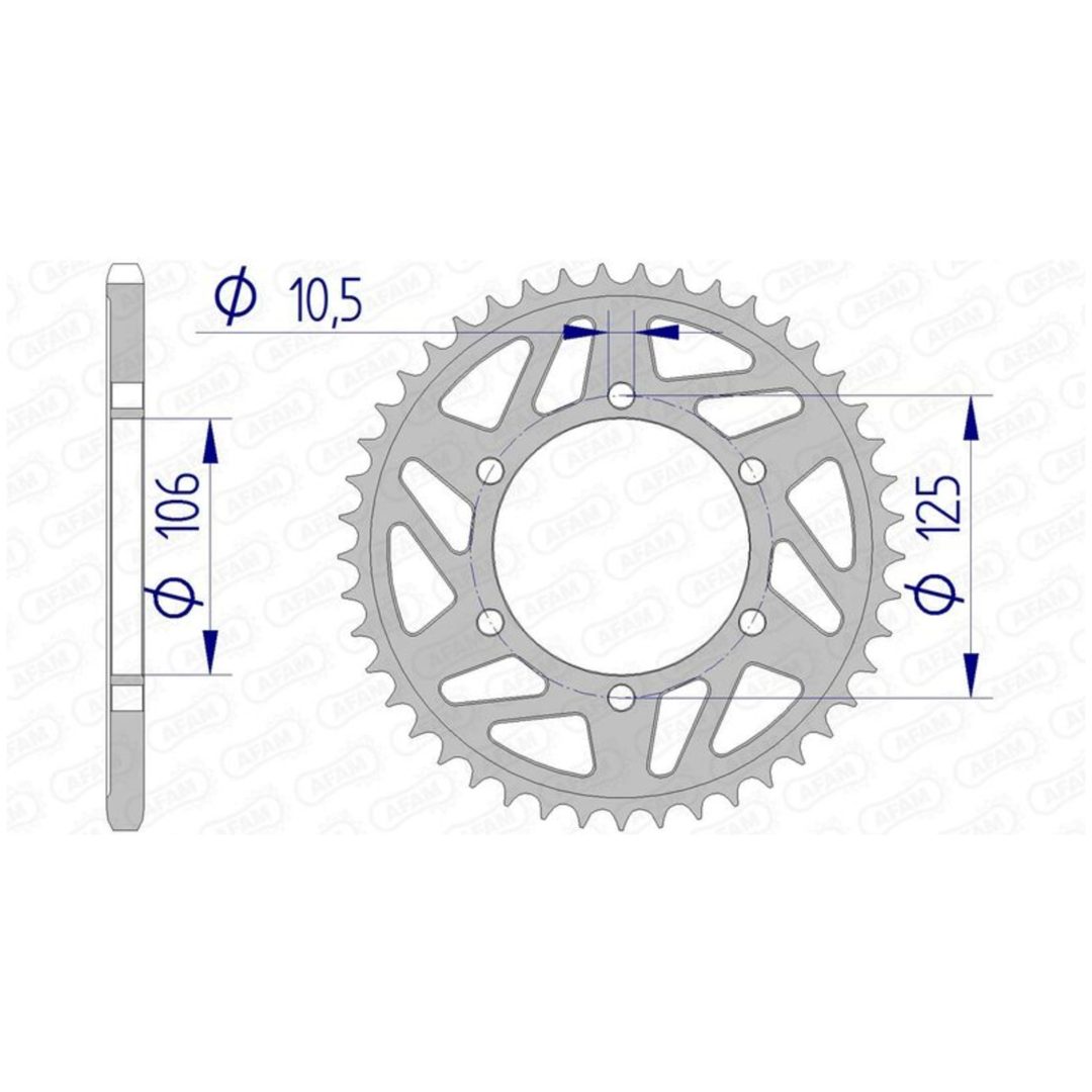 Bakdrev Aluminium Ultra-Light Afam 46/520