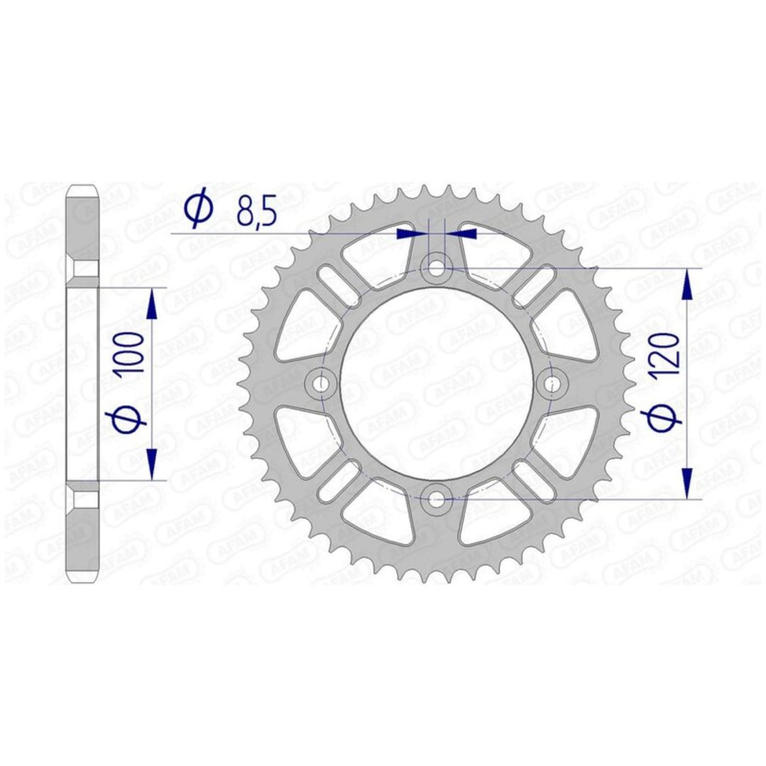 Bakdrev Aluminium Ultra-Light Afam 48/428