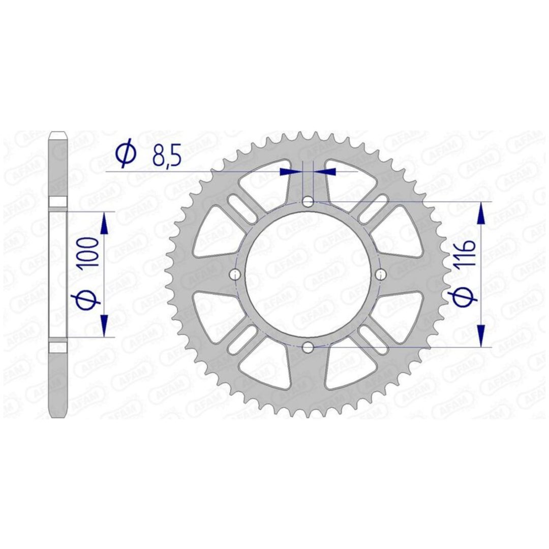 Bakdrev Aluminium Ultra-Light Afam 50/420