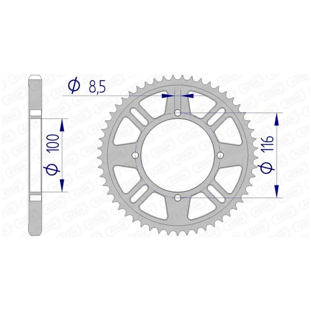 Bakdrev Aluminium Ultra-Light Afam 50/428