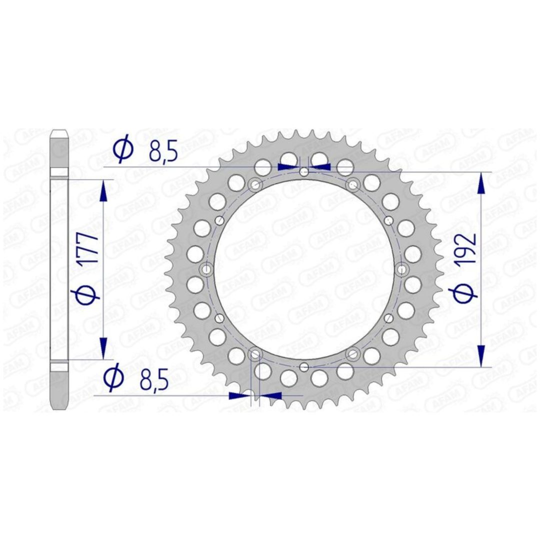Bakdrev Aluminium Ultra-Light Afam 52/520