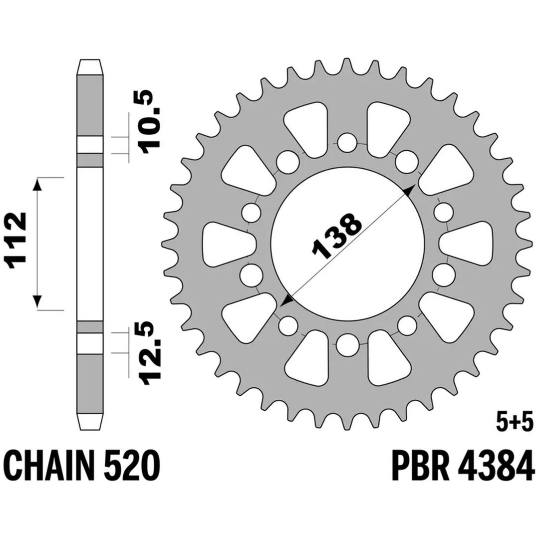 Bakdrev Aluminium Ultralätt PBR Kugg: 41