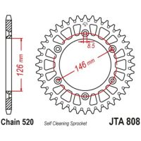 Bakdrev Kolstål JT SPROCKETS Svart