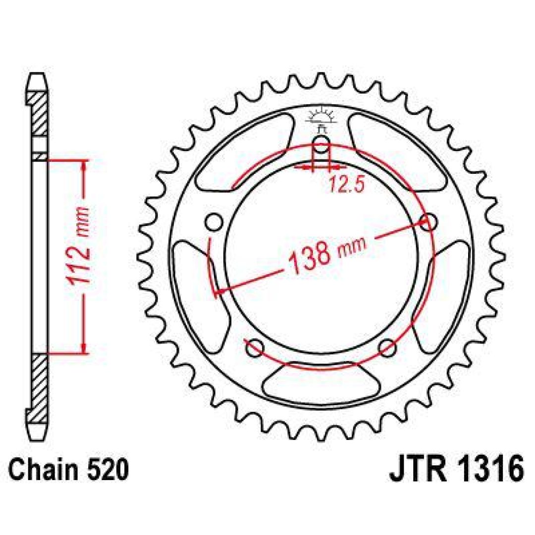 Bakdrev Stål JT 41 Kugg 520 – bild 2