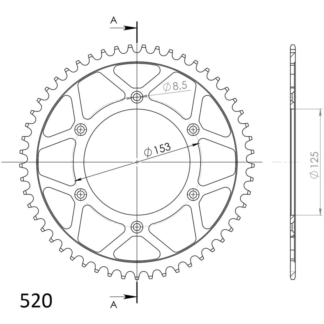 Bakdrev Stål JT 50 kugg – bild 2