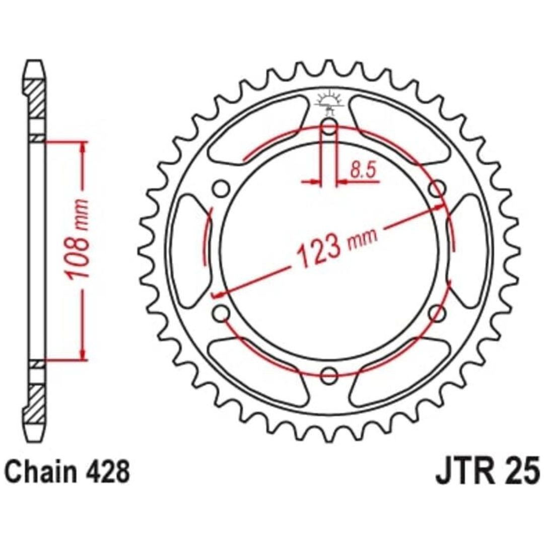 Bakdrev Stål Standard JT SPROCKETS