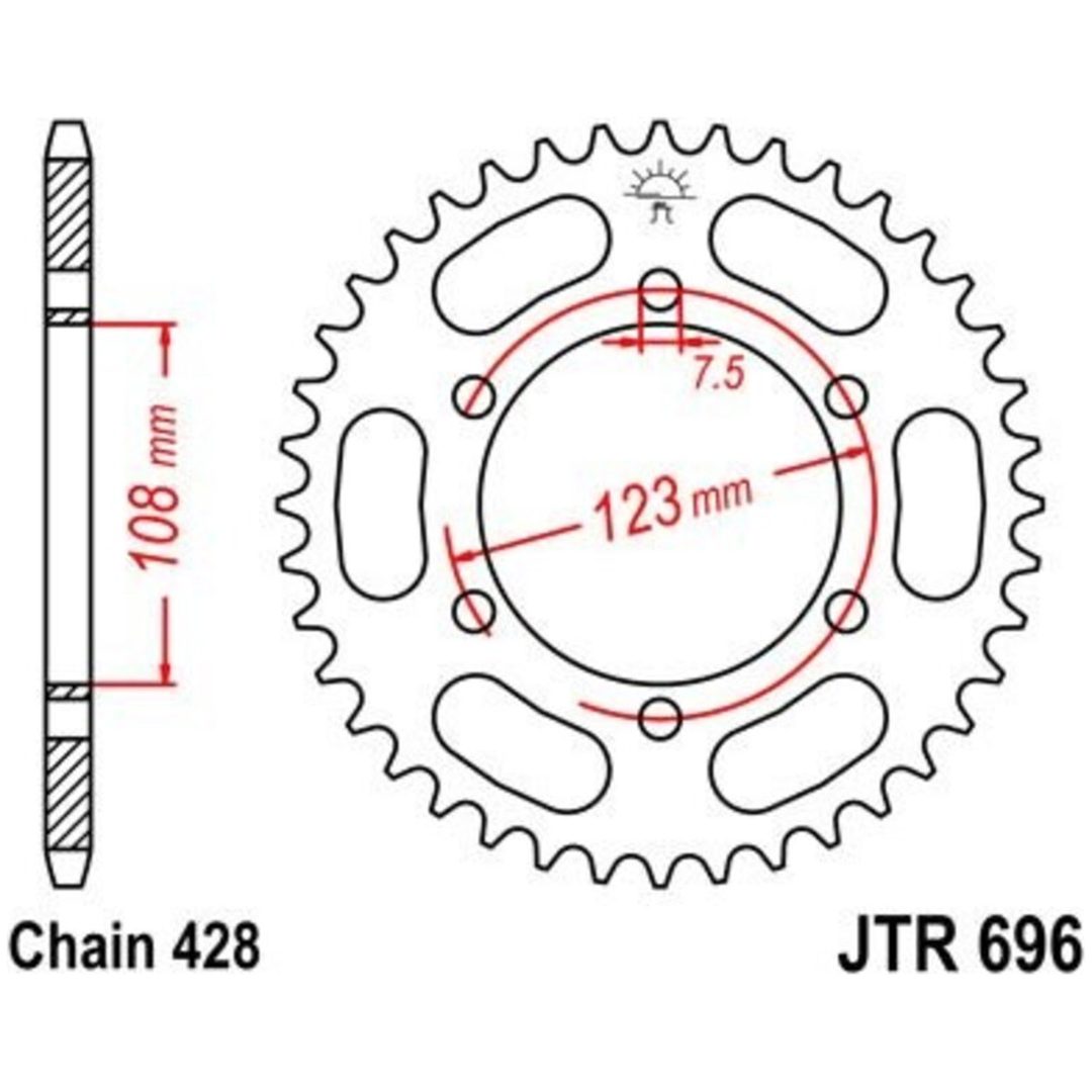 Bakdrev Stål Standard JT SPROCKETS
