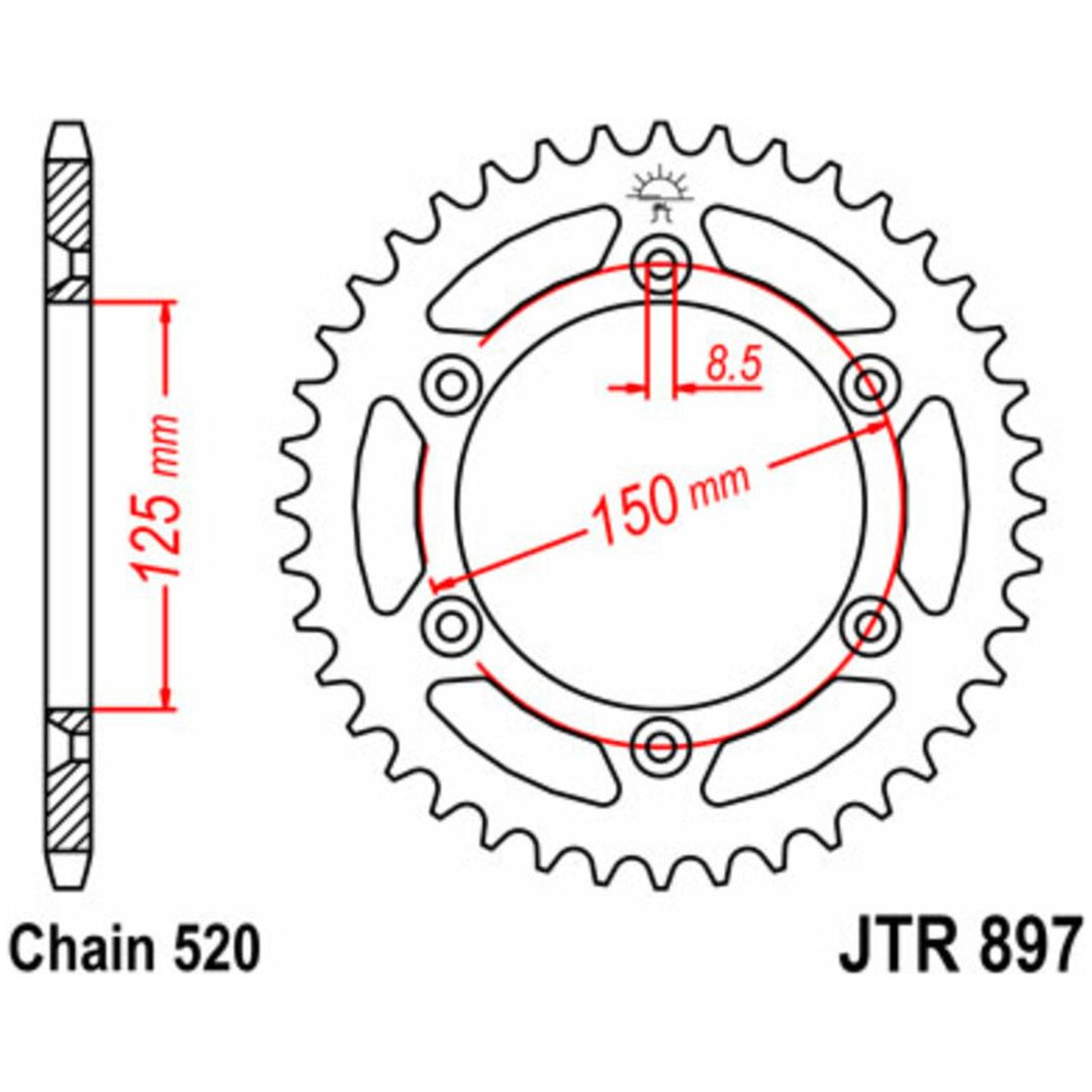 Bakdrev Stål Standard JT SPROCKETS