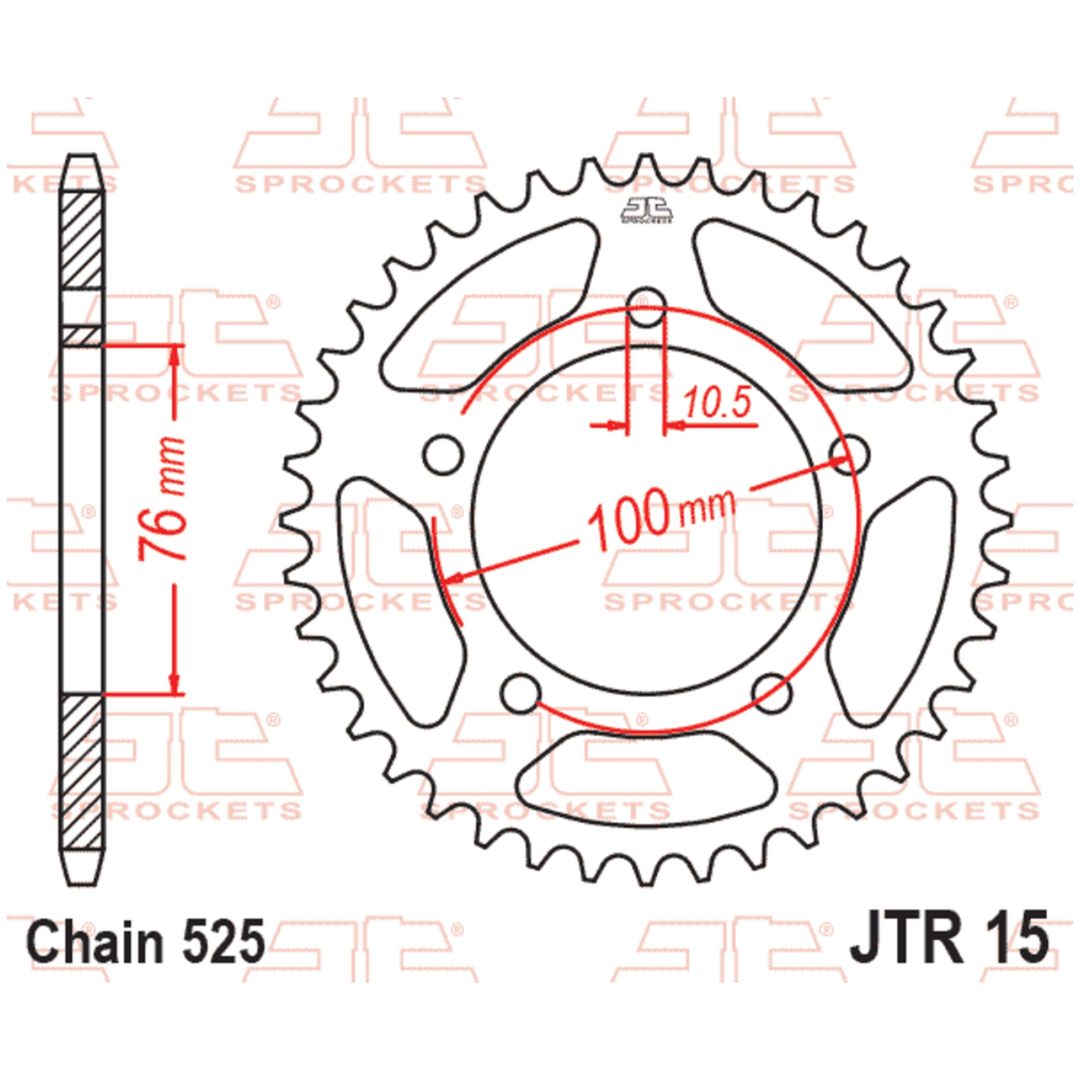 Bakdrev Stål Standard JT SPROCKETS