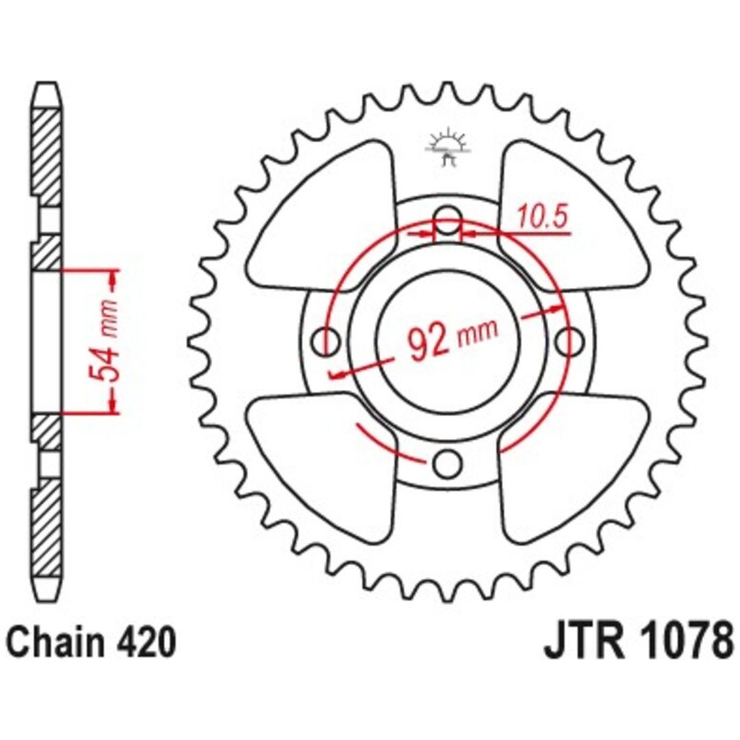 Bakdrev Stål Standard JT SPROCKETS
